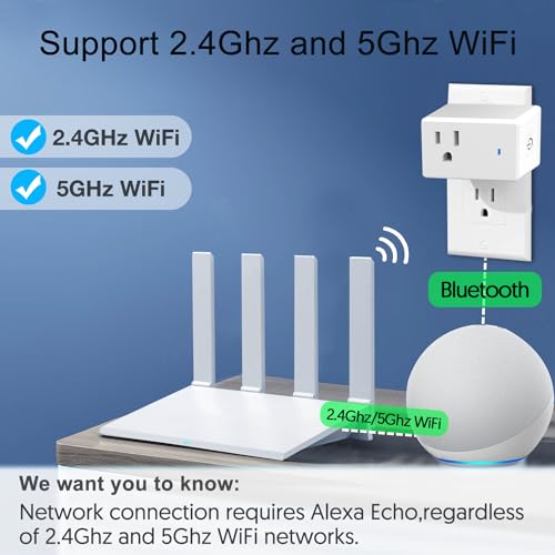 ExIoTy Mini Smart Plug Compatible with Alexa (4 Pack)