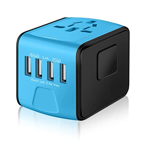 SAUNORCH Universal Travel Adapter with 4xUSB Wall Charger