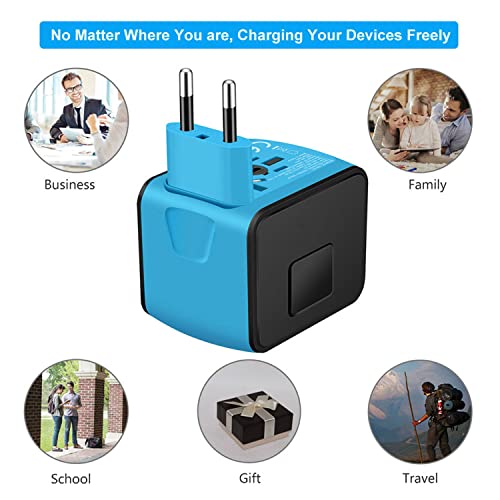 SAUNORCH Universal Travel Adapter with 4xUSB Wall Charger