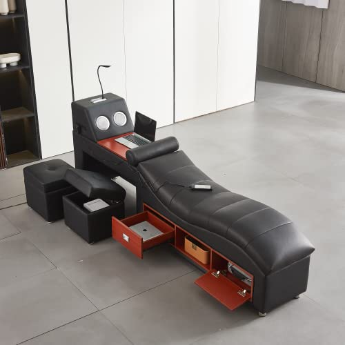 Modern Luxury King Bed Frame with Massage Speaker