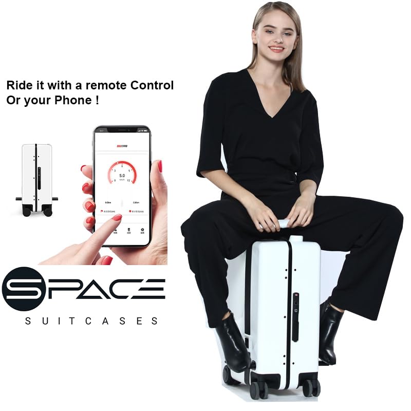 Electric Rideable Suitcase with Auto Follow Technology, Digital Lock