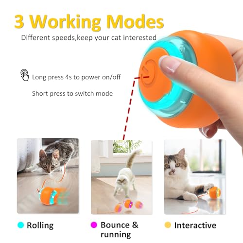 Motion Activated Cat Toy Ball for Indoor Cats