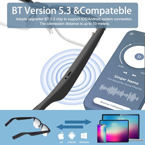 WANBAQIAN Smart Bluetooth Glasses for Indoor/Outdoor Entertainment