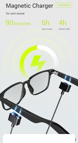 BOCHENGVR Upgraded Bluetooth Smart Glasses with Colorful Lenses