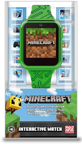 Minecraft Green Educational Smart Watch for Kids (Model: MIN4045AZ)