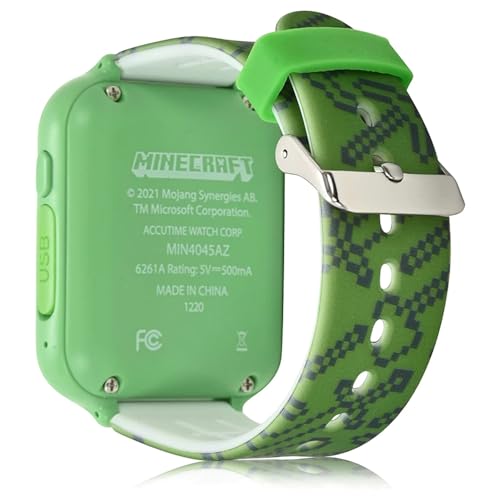 Minecraft Green Educational Smart Watch for Kids (Model: MIN4045AZ)