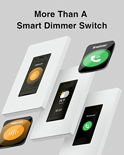 Touchscreen Smart Dimmer Switch, Works with Alexa & Google
