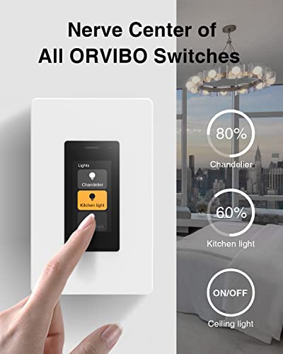 Touchscreen Smart Dimmer Switch, Works with Alexa & Google