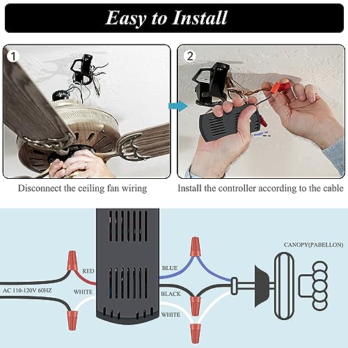 Smart Ceiling Fan Remote control compatible with Alexa & Google