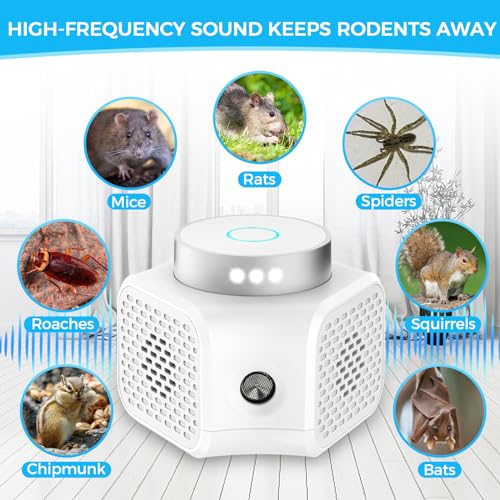 Ultrasonic Mouse Repellent for Home with LED Strobe