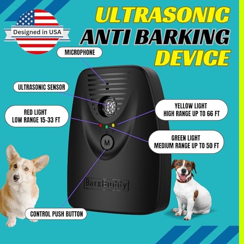 BarxBuddy BarkShield: Ultrasonic Dog Bark Deterrent for Indoor/Outdoor