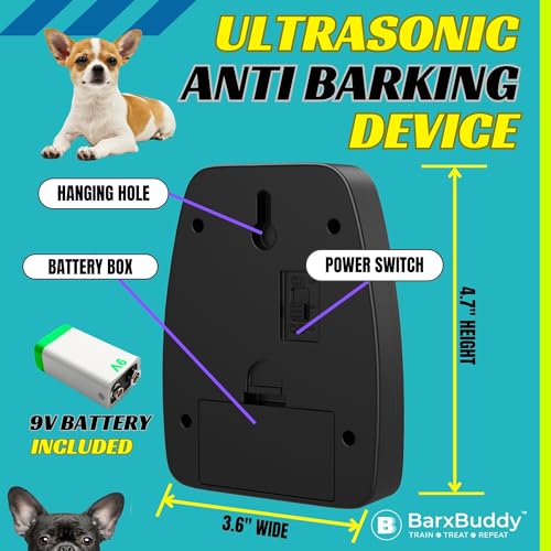 BarxBuddy BarkShield: Ultrasonic Dog Bark Deterrent for Indoor/Outdoor