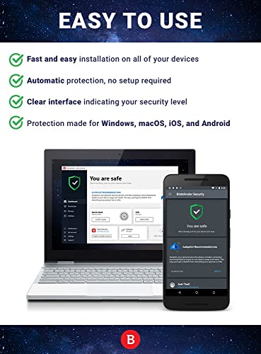 Bitdefender Total Security - 1 Year Subscription, 5 Devices