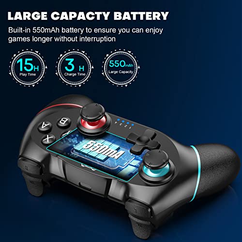 Diswoe Wireless Pro Controller for Nintendo Switch - Black
