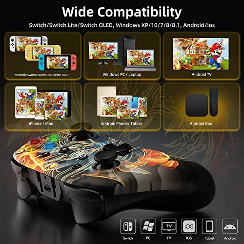 Red Dragon Switch Pro Wireless Controller with Joystick