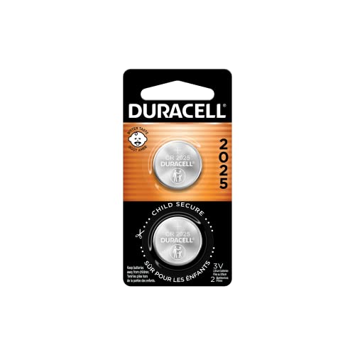 Duracell CR2025 3V Lithium Battery, Child Safe - 2 Pack