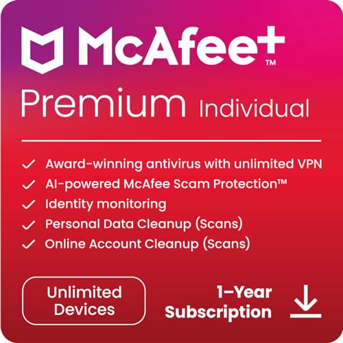 McAfee Premium Plan: Unlimited Devices, Privacy Protection Software