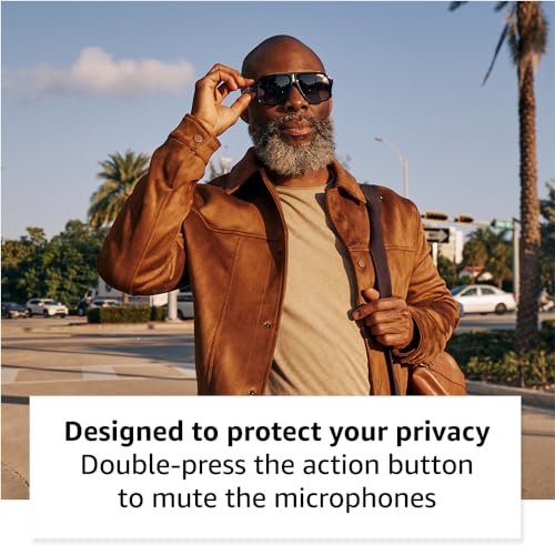 Alexa Smart Glasses: Black Frame, Gradient Sunglass Lenses