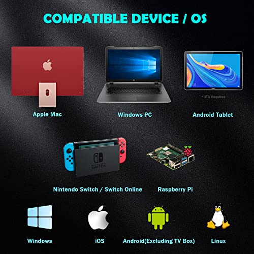 Enhanced Wireless Controller for Multi-Devices, Rechargeable, Plug and Play