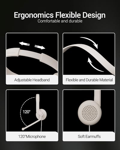 Professional USB Headset with Noise Cancelling Microphone