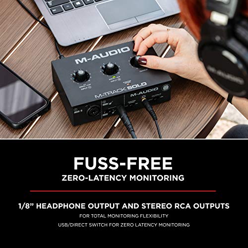 M-Audio M-Track Solo USB Interface for Recording & Streaming