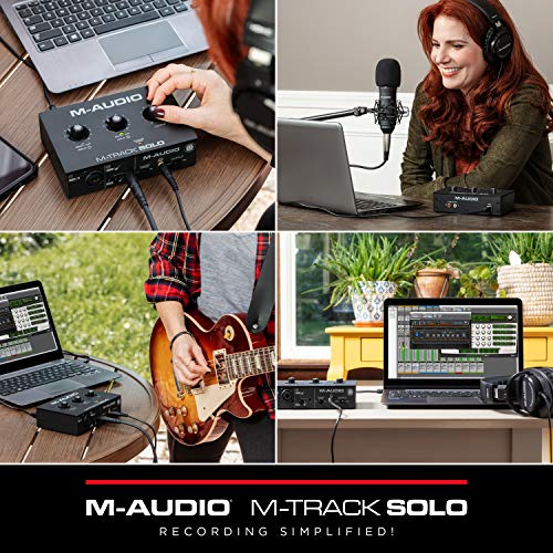 M-Audio M-Track Solo USB Interface for Recording & Streaming