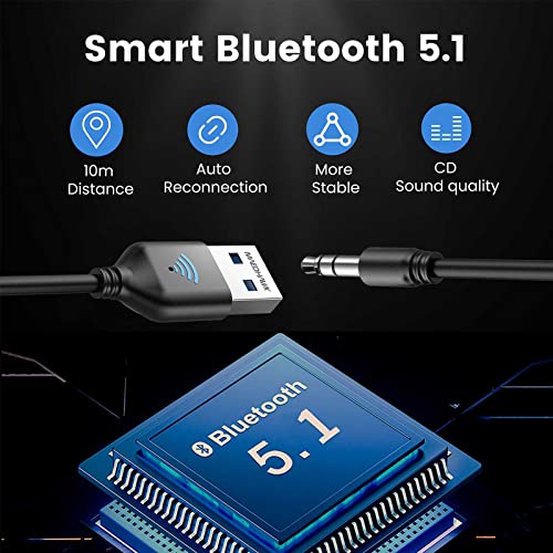 MaedHawk Bluetooth Aux Adapter for Car and Home