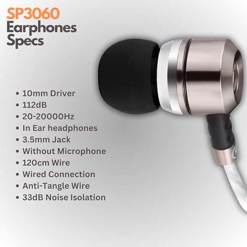 Sephia SP3060 Wired Earbuds - HD Bass Audio