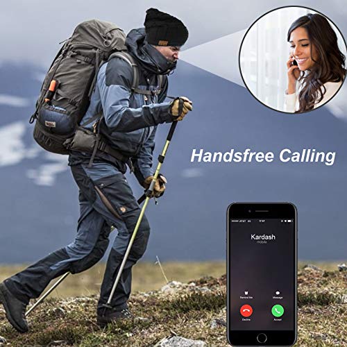 Wireless Beanie Hat with Integrated Headphones and Mic