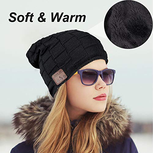 Wireless Beanie Hat with Integrated Headphones and Mic