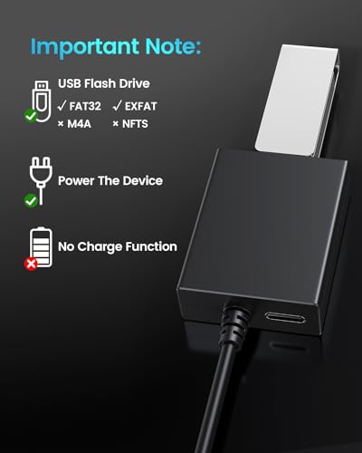 USB to Aux Audio Adapter for Playing Music in Car