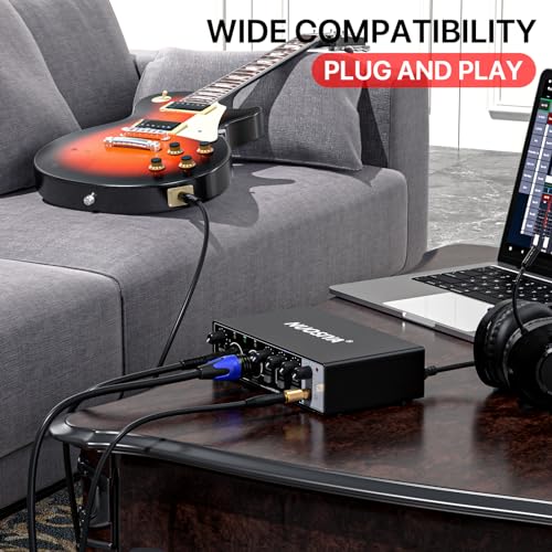 USB Audio Interface for Recording Music on PC/Mac