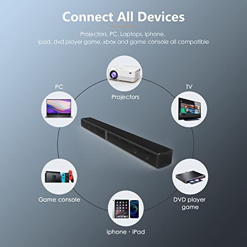 GEOYEAO Bluetooth Soundbar: 3D Surround Sound System