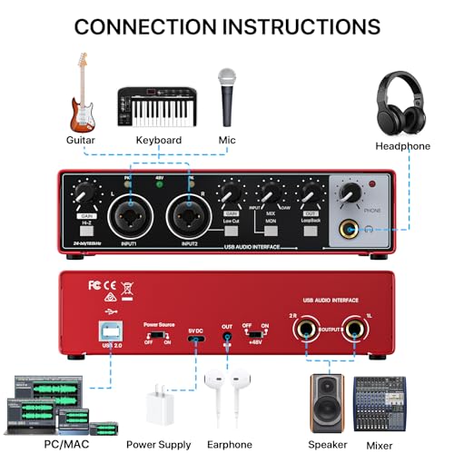USB Audio Interface for Mac and PC. Professional Recording for Music, Podcasts, and More
