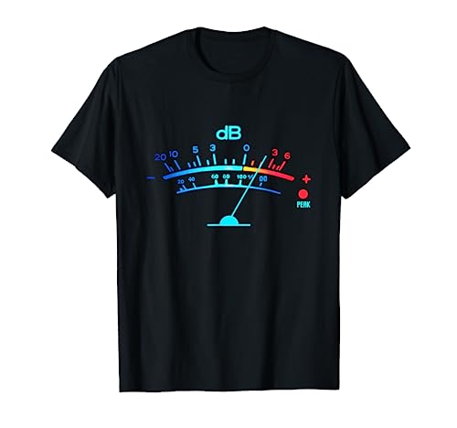 Vintage Audio Engineer Recording T-Shirt Volume VU Meter