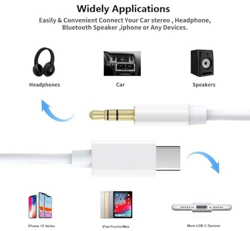 iPhone 15 Aux Cord - MFi Certified Adapter