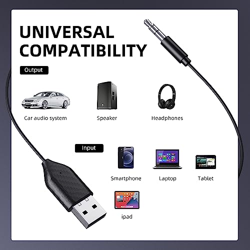 Bluetooth 5.2 Adapter for Hands-Free Calls and Music