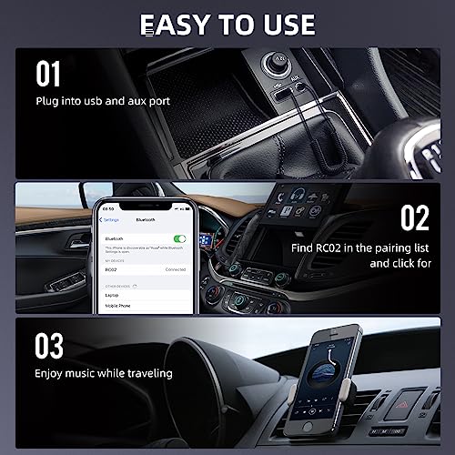 Bluetooth 5.2 Adapter for Hands-Free Calls and Music