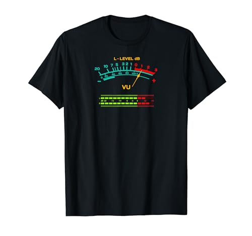 Retro VU Meter Vintage Hi-Fi Audio Stereo Tee