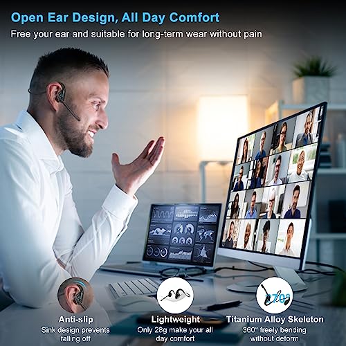 iDIGMALL Bluetooth Headset w/ Microphone for PC & Phones