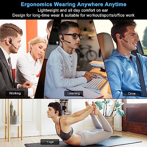 iDIGMALL Bluetooth Headset w/ Microphone for PC & Phones