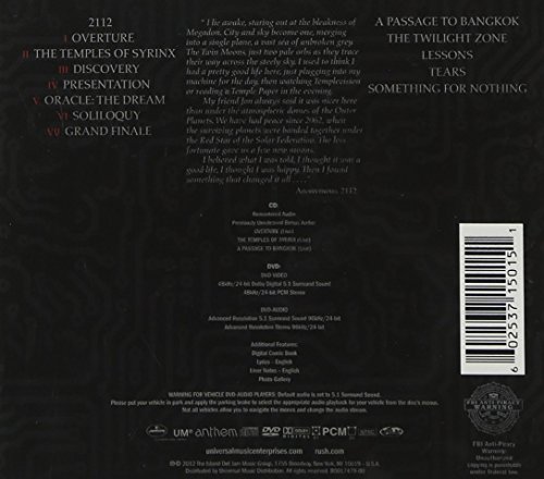 2112 Deluxe Edition CD and 5.1 Audio DVD