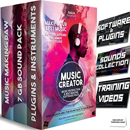 Music software bundle for recording, editing & beat-making