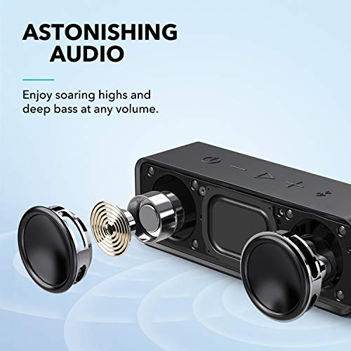 Anker Soundcore Bluetooth Speaker: Stereo Sound, Waterproof, Portable