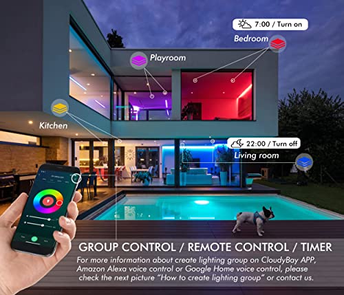 12-Pack Smart WiFi LED Recessed Lights by Cloudy Bay