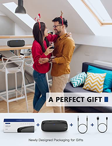 LENRUE Bluetooth Speaker - Loud Stereo Sound, Rich Bass