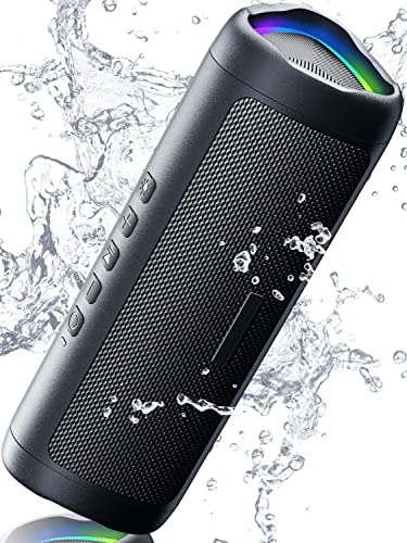 Portable Bluetooth Speaker with HD Sound, Waterproof - Black