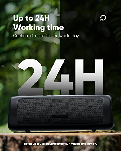 Portable Bluetooth Speaker with HD Sound, Waterproof - Black