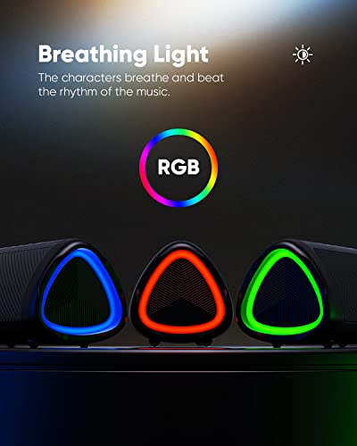 Portable Bluetooth Speaker with HD Sound, Waterproof - Black