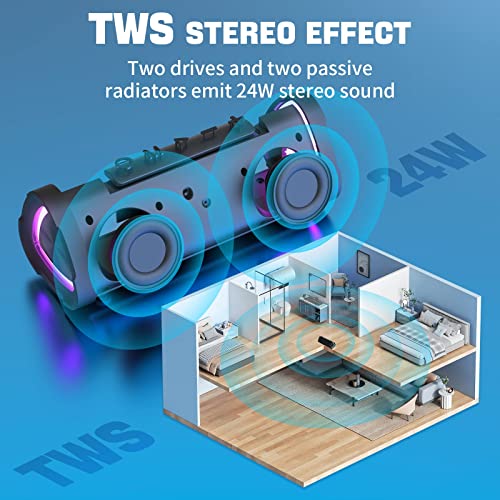 Vanzon V40 Portable Bluetooth Speaker with Loud Stereo Sound